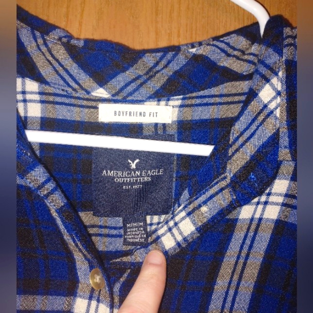 Vintage American Eagle Boyfriend Fit Plaid shirt size medium